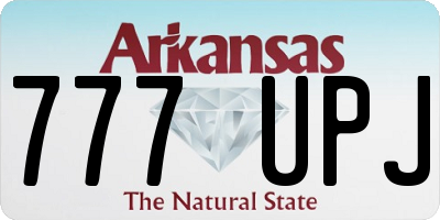 AR license plate 777UPJ
