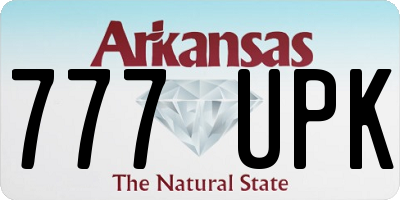 AR license plate 777UPK