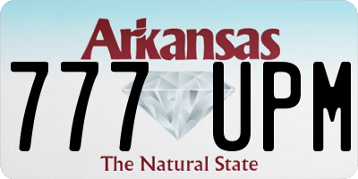 AR license plate 777UPM