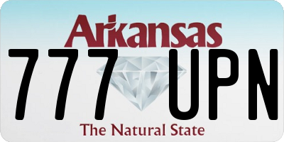 AR license plate 777UPN