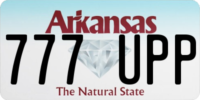 AR license plate 777UPP