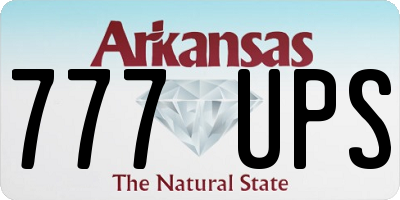 AR license plate 777UPS