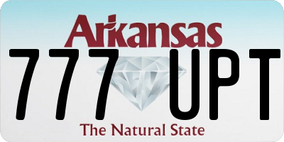 AR license plate 777UPT