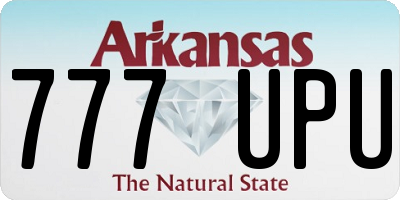 AR license plate 777UPU