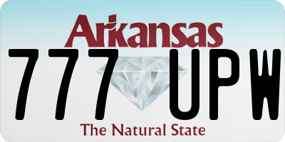 AR license plate 777UPW