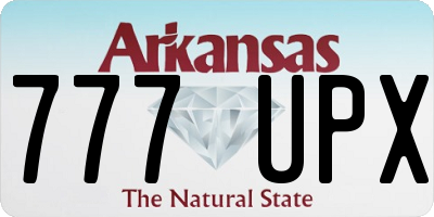 AR license plate 777UPX