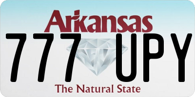 AR license plate 777UPY