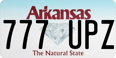 AR license plate 777UPZ