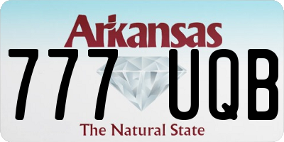 AR license plate 777UQB