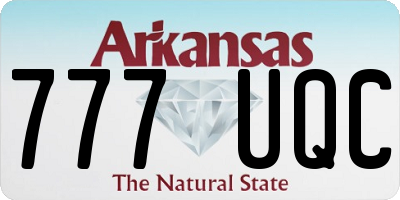 AR license plate 777UQC
