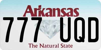 AR license plate 777UQD