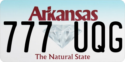 AR license plate 777UQG