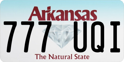 AR license plate 777UQI