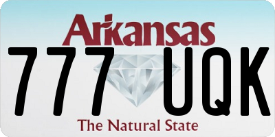 AR license plate 777UQK