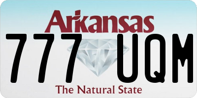 AR license plate 777UQM