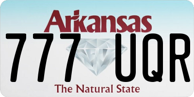 AR license plate 777UQR