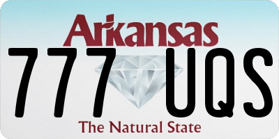 AR license plate 777UQS