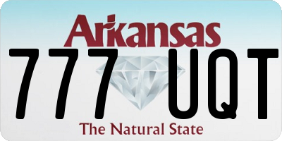 AR license plate 777UQT
