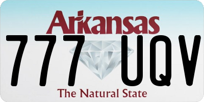 AR license plate 777UQV