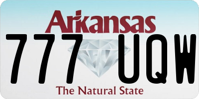AR license plate 777UQW