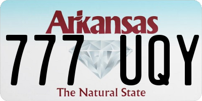 AR license plate 777UQY
