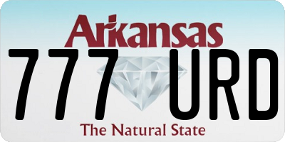 AR license plate 777URD