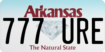 AR license plate 777URE