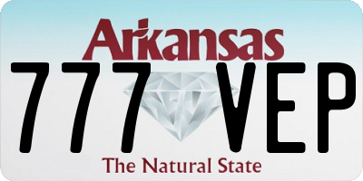 AR license plate 777VEP