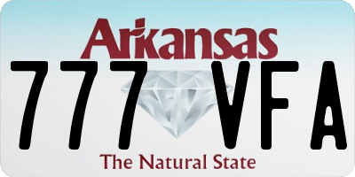 AR license plate 777VFA