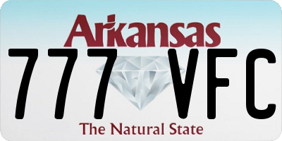 AR license plate 777VFC