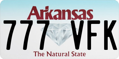 AR license plate 777VFK