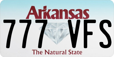 AR license plate 777VFS