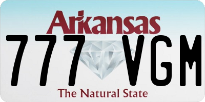AR license plate 777VGM