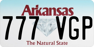 AR license plate 777VGP