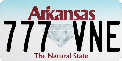 AR license plate 777VNE