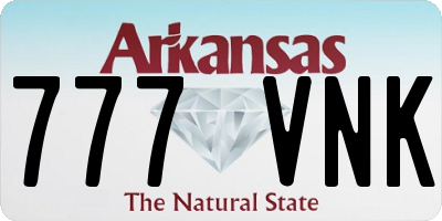 AR license plate 777VNK