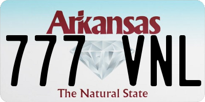 AR license plate 777VNL
