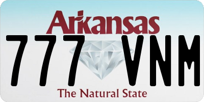 AR license plate 777VNM