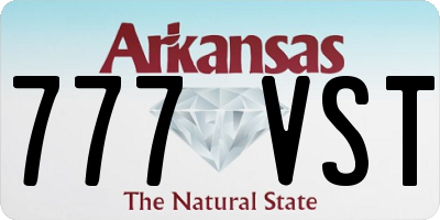 AR license plate 777VST
