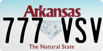 AR license plate 777VSV