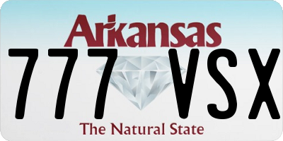 AR license plate 777VSX