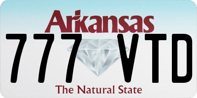 AR license plate 777VTD