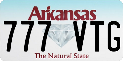 AR license plate 777VTG