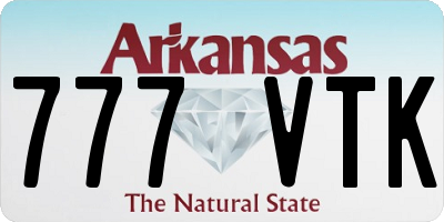 AR license plate 777VTK