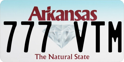 AR license plate 777VTM