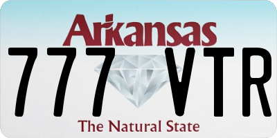 AR license plate 777VTR