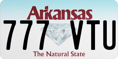 AR license plate 777VTU