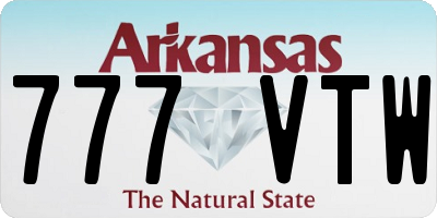 AR license plate 777VTW