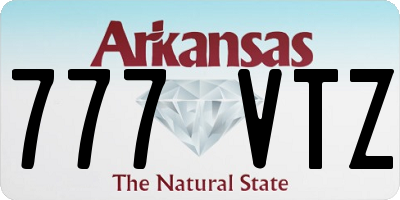 AR license plate 777VTZ