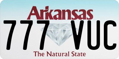 AR license plate 777VUC